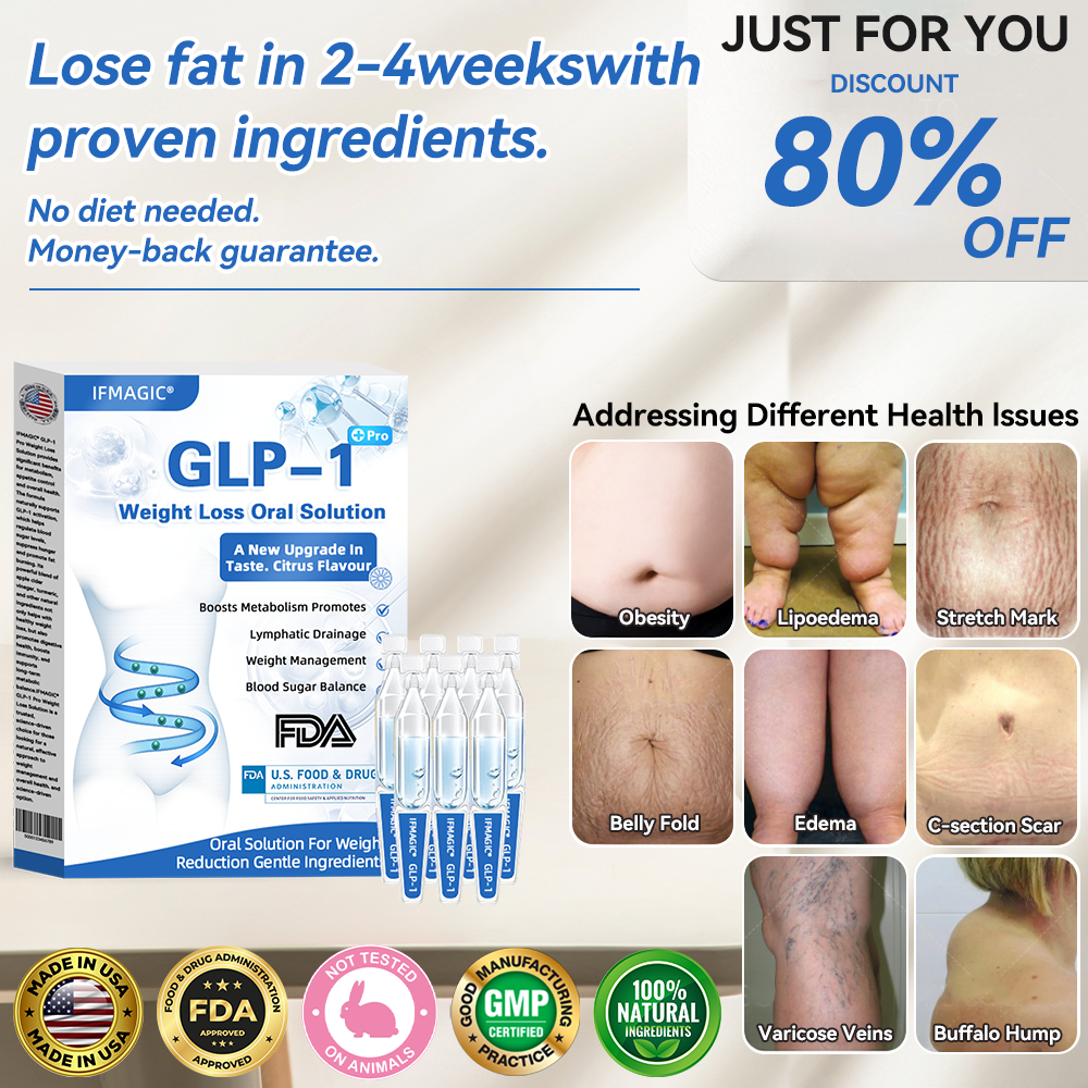 IFMAGIC® GLP-1 Pro Weight Loss Oral Solution✅One dose a day — see results in 7 days👩⚕️Suitable for obesity, cardiovascular diseases, diabetes, sleep apnea, high cholesterol and blood lipids, joint problems, and various other conditions🌺