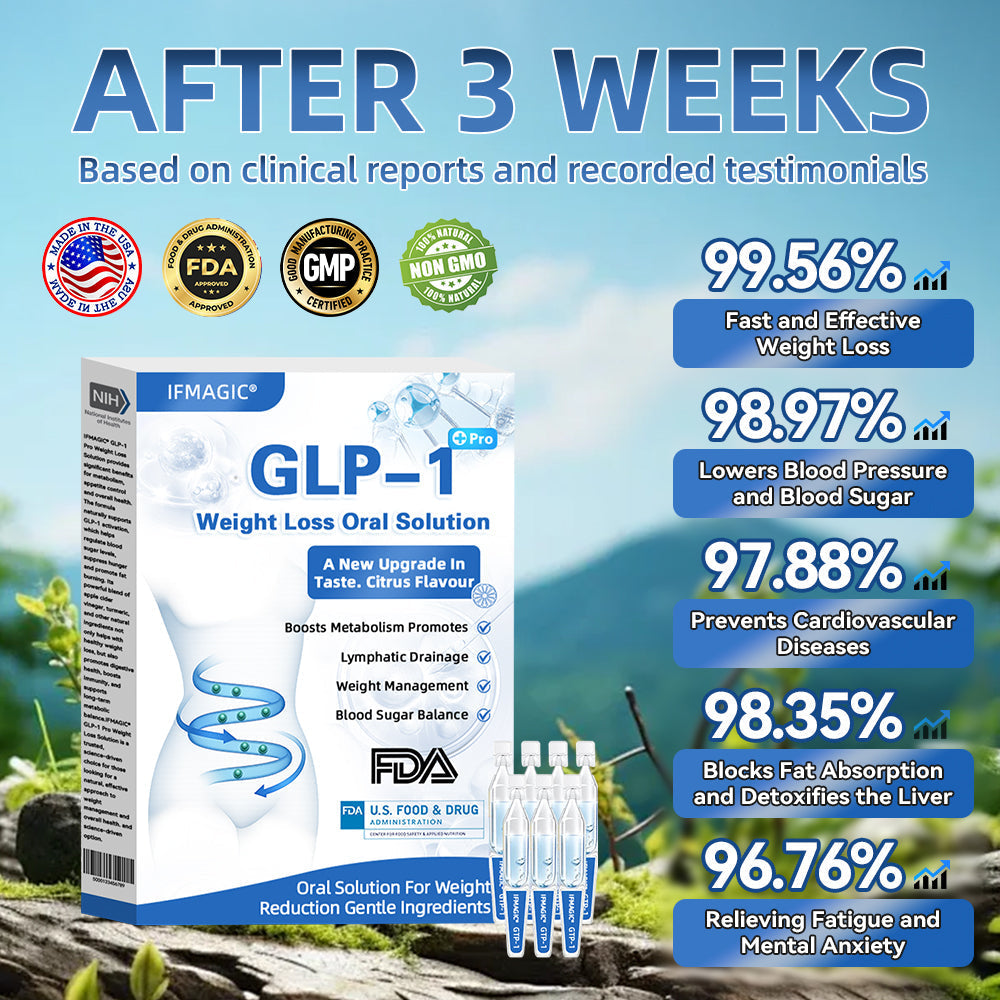 IFMAGIC® GLP-1 Pro Weight Loss Oral Solution✅One dose a day — see results in 7 days👩‍⚕️Suitable for obesity, cardiovascular diseases, diabetes, sleep apnea, high cholesterol and blood lipids, joint problems, and various other conditions🌺