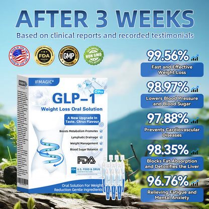 IFMAGIC® GLP-1 Pro Weight Loss Oral Solution✅One dose a day — see results in 7 days👩‍⚕️Suitable for obesity, cardiovascular diseases, diabetes, sleep apnea, high cholesterol and blood lipids, joint problems, and various other conditions🌺